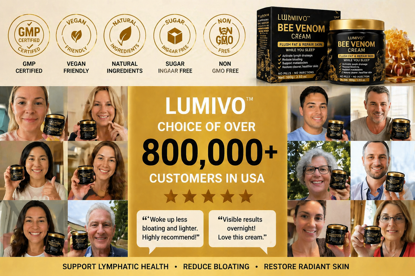 LUMIVO™ Advanced Bee Venom Skin Restoration Cream 🐝 (🔥EXCLUSIVE OFFER - 80% OFF TODAY ONLY) ✨👩‍🔬